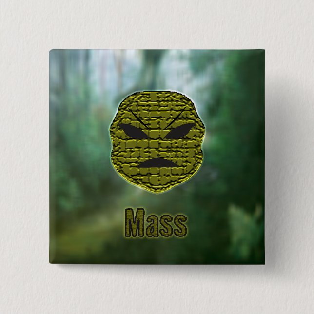 Macaron Carré 5 Cm Têtes vaudou ~ Marais (Devant)