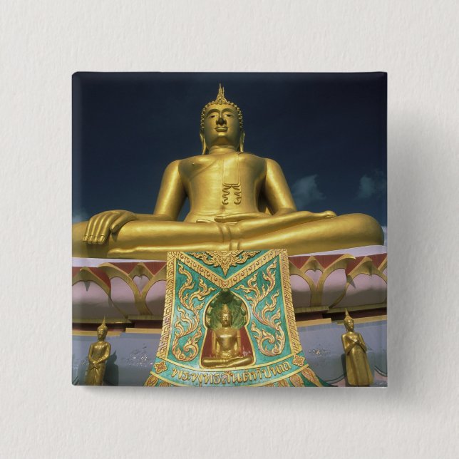 Macaron Carré 5 Cm Thaïlande, île de Koh Samui. Grand Bouddha. (Devant)