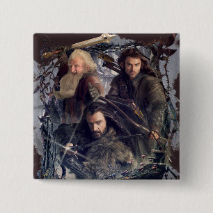Macaron Carré 5 Cm Thorin, Kili et Balin Graphique