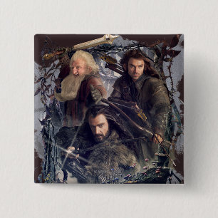 Macaron Carré 5 Cm Thorin, Kili, et graphique de Balin