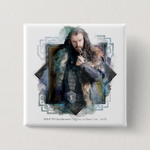 Macaron Carré 5 Cm THORIN OAKENSHIELD™ - Graphique de caractères
