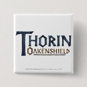 Macaron Carré 5 Cm THORIN OAKENSHIELD™ Logo Blue