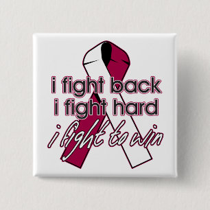 Macaron Carré 5 Cm Throth Cancer Je Me Bats