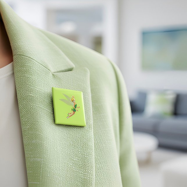 Macaron Carré 5 Cm Tinker Bell Button (Créateur téléchargé)