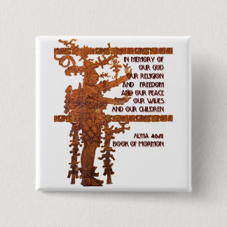 Macaron Carré 5 Cm Titre de la liberté : Livre d'histoire de mormon