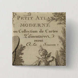 Macaron Carré 5 Cm Titre Page Petit atlas moderne