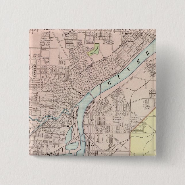 Macaron Carré 5 Cm Tolède, Ohio (Devant)