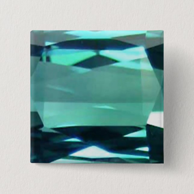 Macaron Carré 5 Cm Topaz bleu 4 (Devant)