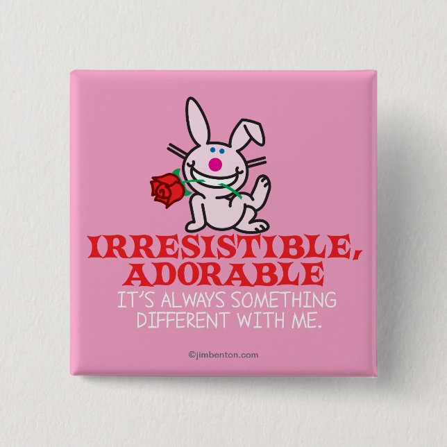 Macaron Carré 5 Cm Toujours quelque chose de différent (Devant)