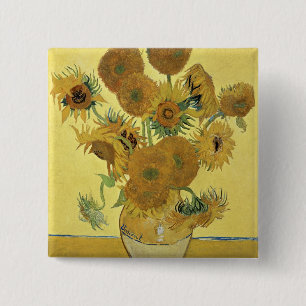 Macaron Carré 5 Cm Tournesols de Vincent van Gogh , 1888