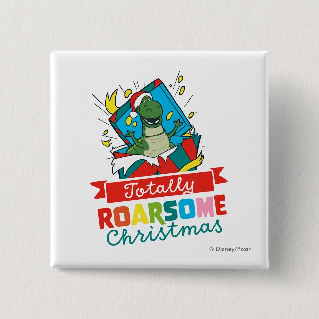 Macaron Carré 5 Cm Toy Story Rex | Noël totalement rasant (Devant)