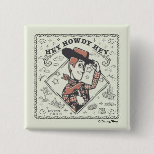 Macaron Carré 5 Cm Toy Story Woody "Héy Howdy Hé"