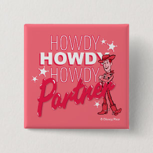 Macaron Carré 5 Cm Toy Story  Woody "Howdy Howdy Howdy Partner"