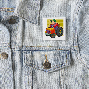 Macaron Carré 5 Cm Tracteur routier agricole