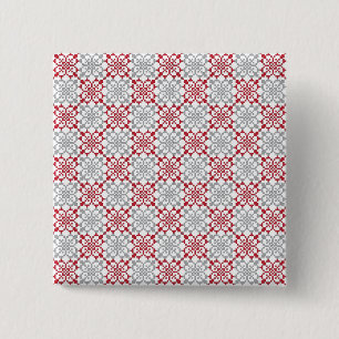 Macaron Carré 5 Cm Traditional Latvian SUN sign geometric pattern III