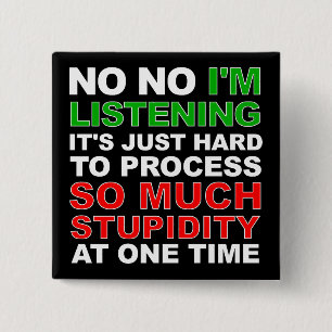 Macaron Carré 5 Cm Traiter Votre Bouton Bouton Stupidité Amusant Épin