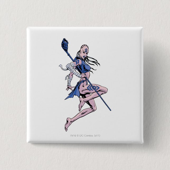 Macaron Carré 5 Cm Tribu 1 d'indigo (Devant)