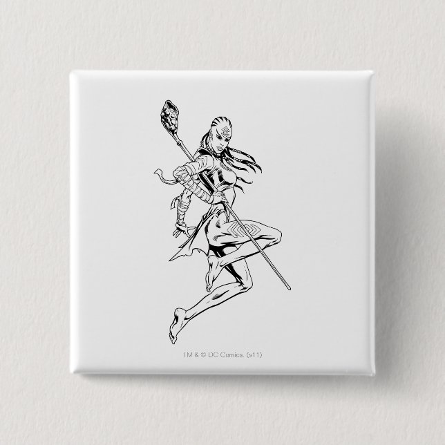 Macaron Carré 5 Cm Tribu 3 d'indigo (Devant)