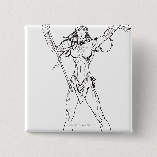 Macaron Carré 5 Cm Tribu 6 d'indigo (Devant)