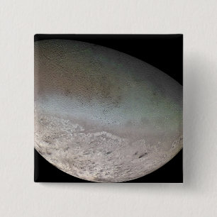 Macaron Carré 5 Cm Triton, la plus grande lune de la planète Neptune