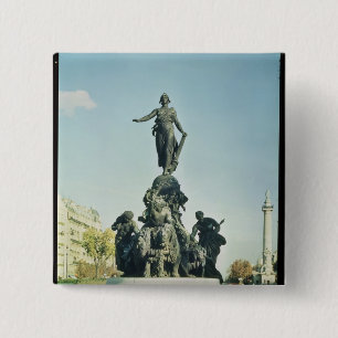 Macaron Carré 5 Cm Triumph de la République, 1879-99