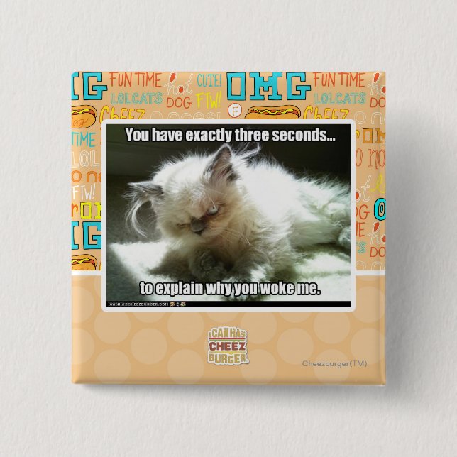 Macaron Carré 5 Cm Trois secondes (Devant)