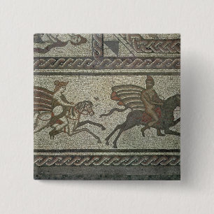 Macaron Carré 5 Cm Trottoir de mosaïque de la villa romaine au bas