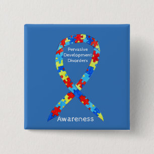 Macaron Carré 5 Cm Troubles De Développement Étendus (PDD) Épingles D