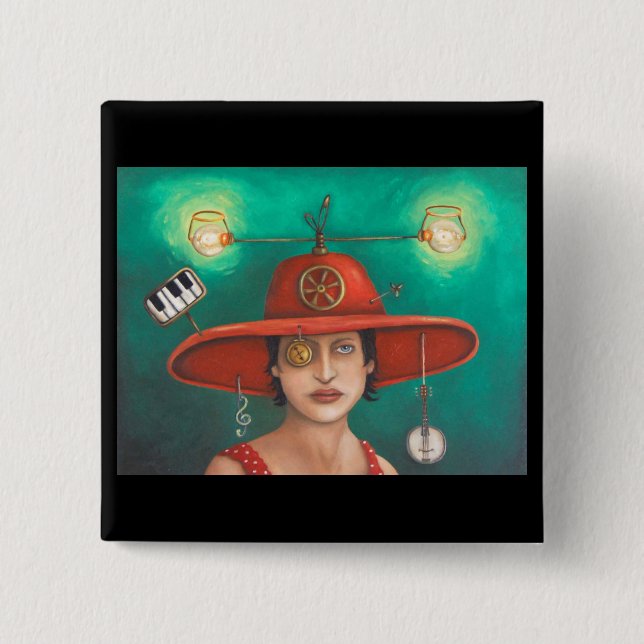 Macaron Carré 5 Cm Truc 7 (Devant)