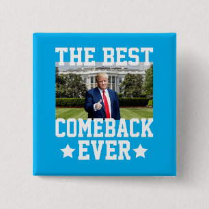 Macaron Carré 5 Cm Trump 47e président : le meilleur retour