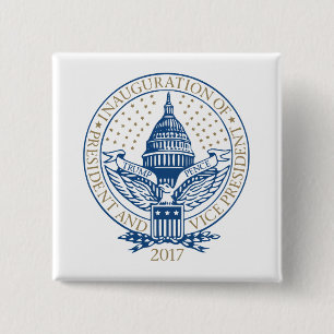 Macaron Carré 5 Cm Trump Pence President Inaugural Logo Inauguration
