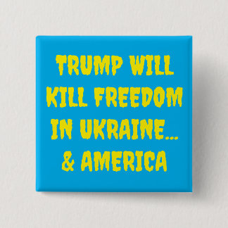 Macaron Carré 5 Cm Trump tuera la liberté en Ukraine et en Amérique