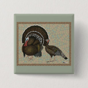 Macaron Carré 5 Cm Turkeys Standard Bronze Portrait