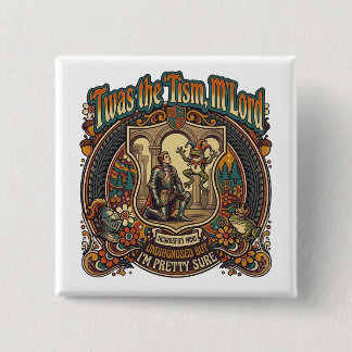 Macaron Carré 5 Cm Twas the Tism M'Lord Autism Funny Neurospicy