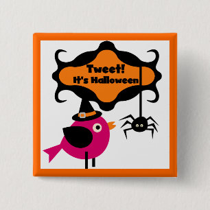 Macaron Carré 5 Cm Tweet T-shirts et cadeaux Halloween