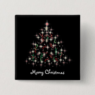 Macaron Carré 5 Cm TwinkleTree Candycane et ruban