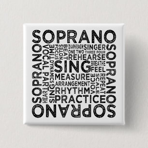 Macaron Carré 5 Cm Typographie de soprano