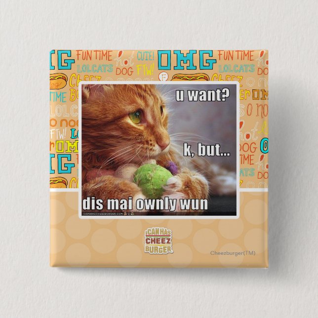 Macaron Carré 5 Cm U veulent ? (Devant)