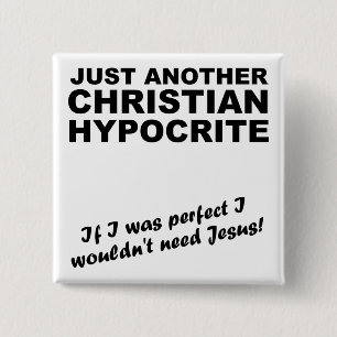 Macaron Carré 5 Cm Un autre Humour d'insigne à boutons d'hypocrite ch