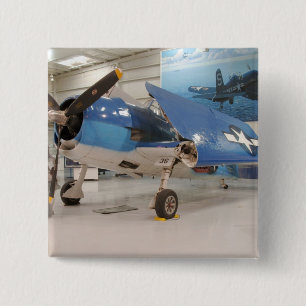 Macaron Carré 5 Cm Un avion de chasse F-6F Hellcat de la Seconde Guer