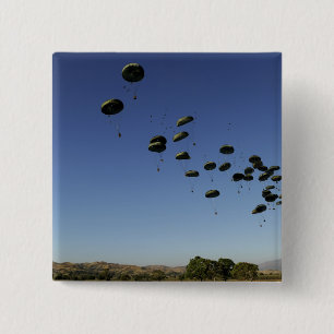 Macaron Carré 5 Cm Un C-17 Globemaster III 2 de l'Armée de l'Air