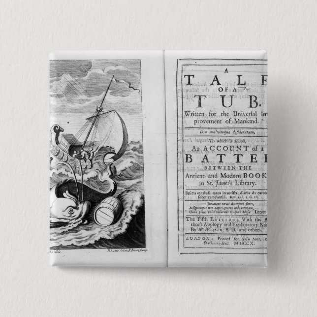 Macaron Carré 5 Cm 'Un conte d'un Tub (Devant)