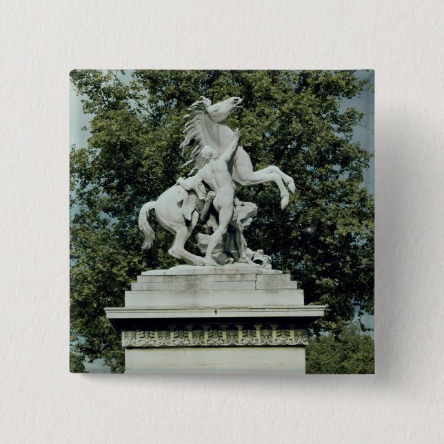 Macaron Carré 5 Cm Un des deux "chevaux marneux", 1739-45 (Devant)