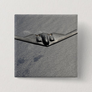 Macaron Carré 5 Cm Un esprit B-2 vole au-dessus de l'océan pacifique