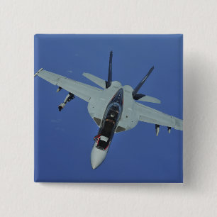 Macaron Carré 5 Cm Un frelon superbe de la marine F/A-18F des USA en