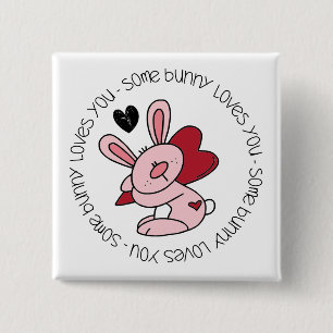 Macaron Carré 5 Cm Un Lapin T'Aime
