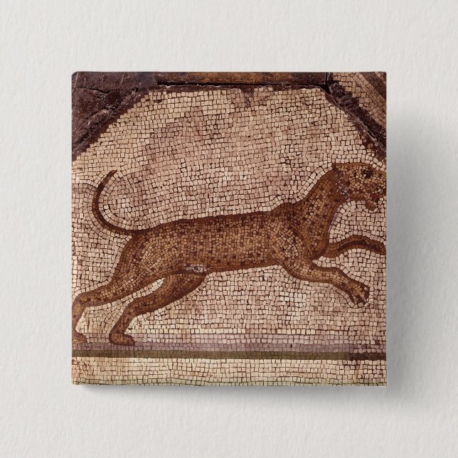 Macaron Carré 5 Cm Un léopard (Devant)