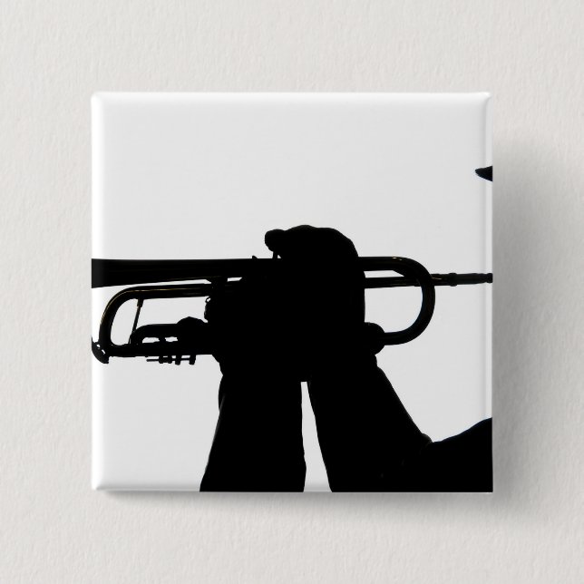 Macaron Carré 5 Cm Un membre de service joue une chanson (Devant)