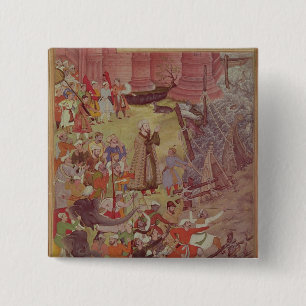 Macaron Carré 5 Cm Un pont des bateaux cassés par Akbar (r.1556-1605