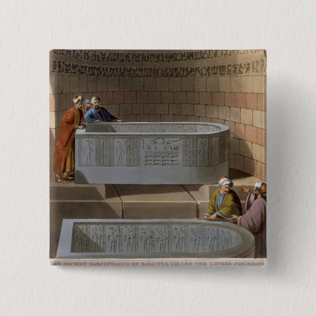 Macaron Carré 5 Cm Un sarcophage antique de Basaltes, appelé le Lov (Devant)